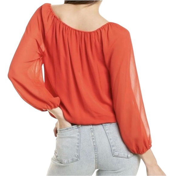 Alice + Olivia Bright Poppy Peasant Blouse - Picture 2 of 9